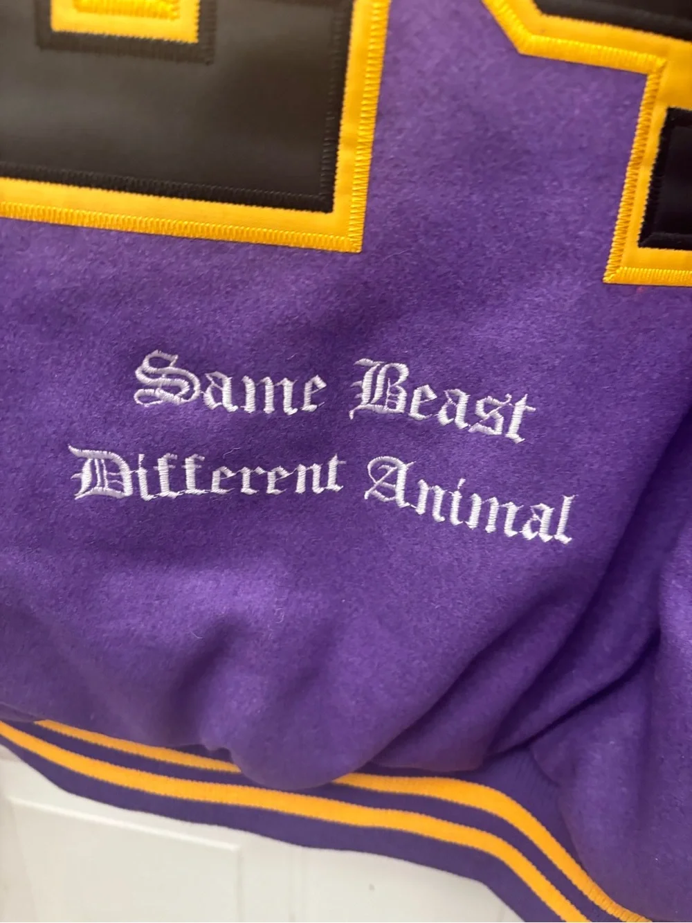 Headgear Classics KB Legend Mamba 24 Varsity Jacket Purple Gold
